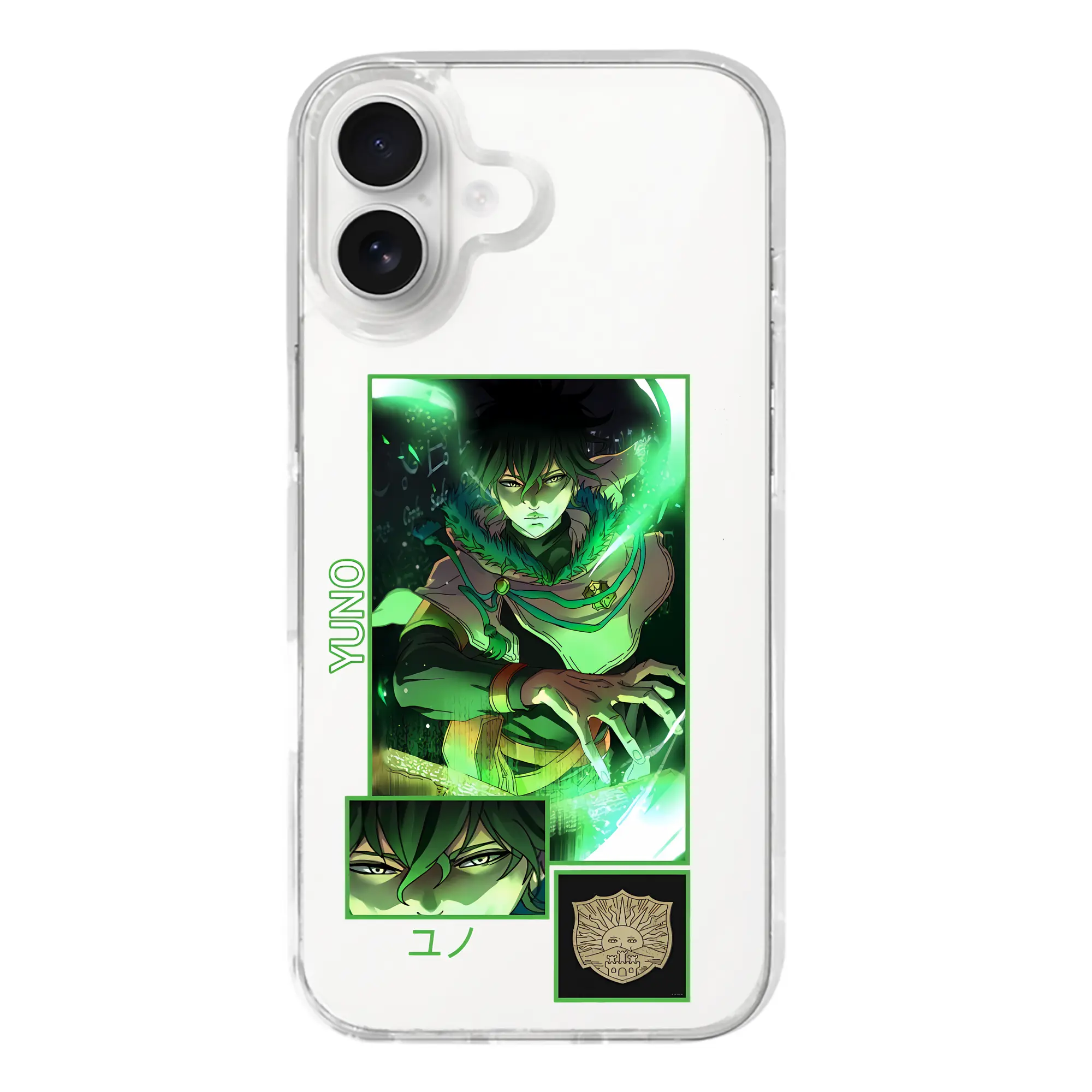 ブラッククローバー グッズ ユノ・グリンベリオール - iPhone 17シリーズ 透明スマホケース – 薄型・耐衝撃・精密フィット保護カバー